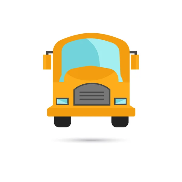 Ilustrasi warna ikon bus sekolah - Stok Vektor