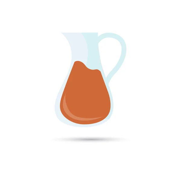 Illustration en couleur de la cruche avec icône de limonade — Image vectorielle