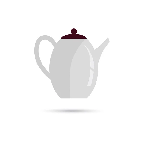Färg illustration av te vattenkokare ikonen — Stock vektor