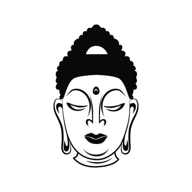 Buda Tanrı siyah illüstrasyon