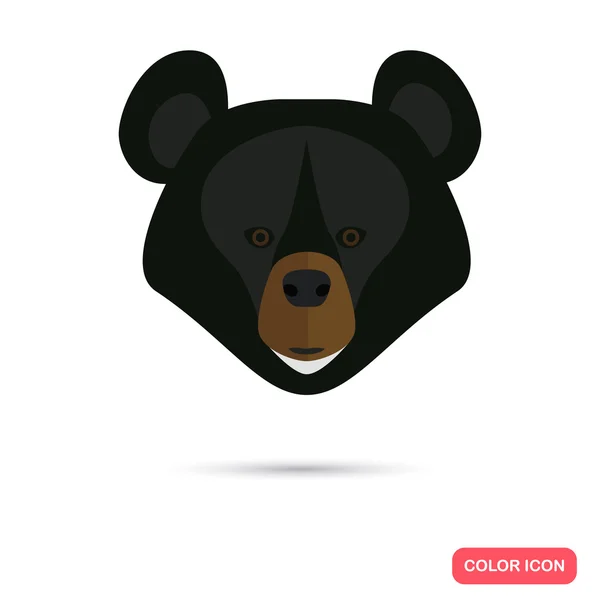 Bärenfarbe flaches Symbol — Stockvektor
