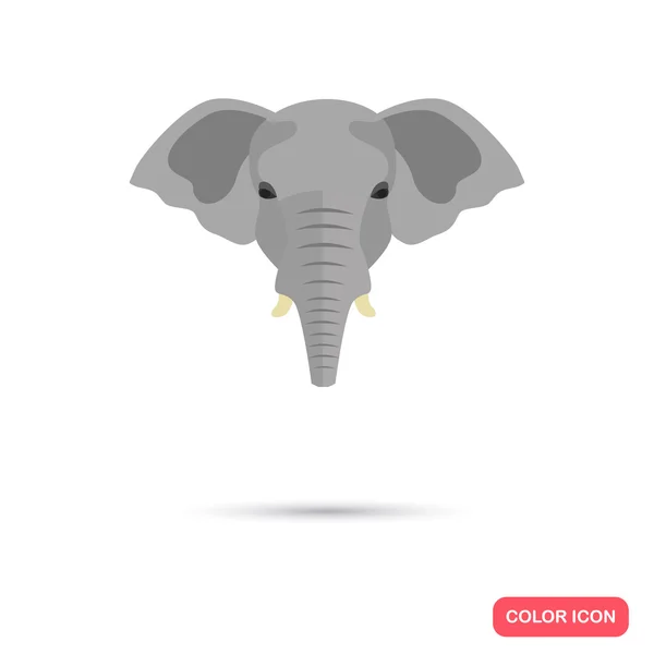 Elephant color flat icon — Stock Vector