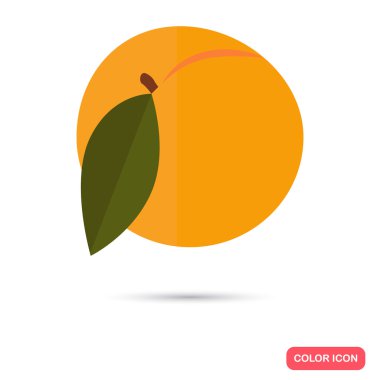 Şeftali rengi düz simgesi