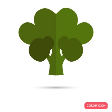 Brokoli renk düz simgesi