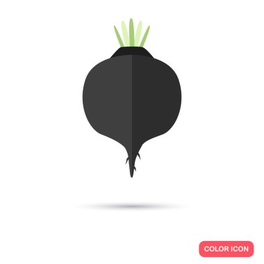 Turp renk düz simgesi