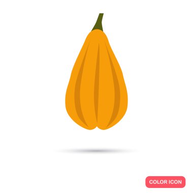 Papaya renk düz simgesi