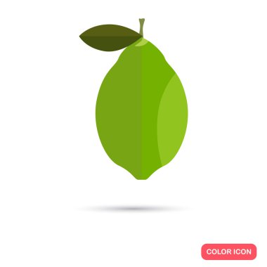 Kireç renkli düz simgesi