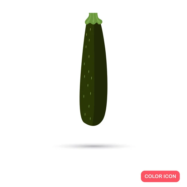 Courgette kleur platte pictogram — Stockvector