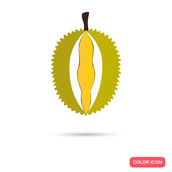 Icono plano de color durian — Vector de stock