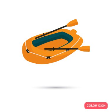 Hava Balıkçılık Tekne renk düz simgesi