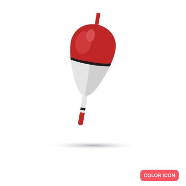 Bobber renk düz simgesi Balık tutma