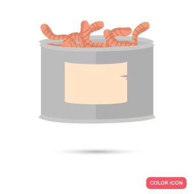 Balık tutma warmss renk düz simgesi