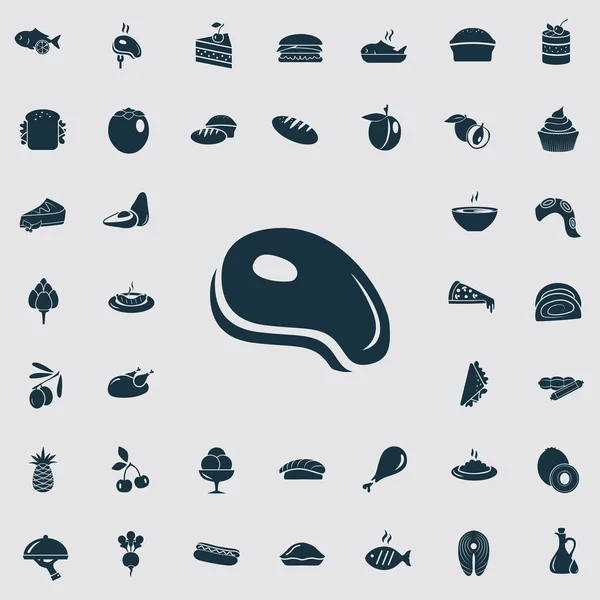 Conjunto de cuarenta iconos de alimentos — Archivo Imágenes Vectoriales