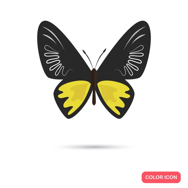 Кольорова пласка піктограма метелика — стоковий вектор