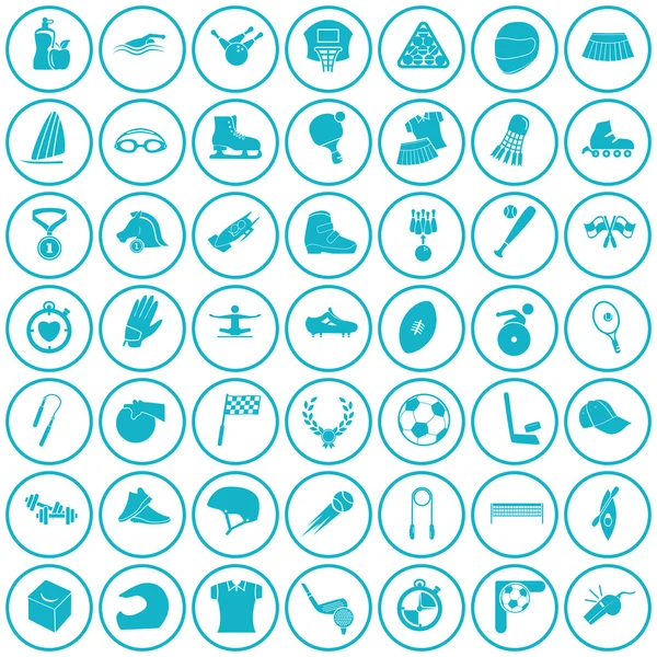 Conjunto de cuarenta y nueve iconos deportivos — Archivo Imágenes Vectoriales