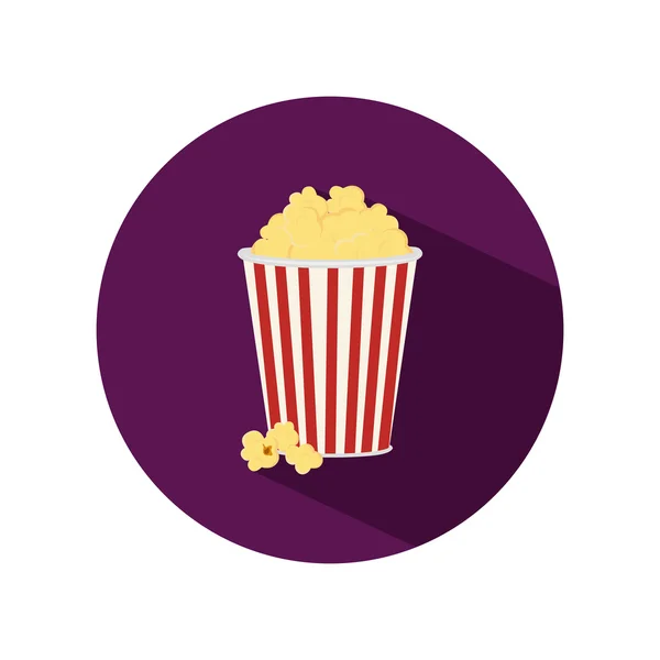 Popcorn kleur platte pictogram — Stockvector