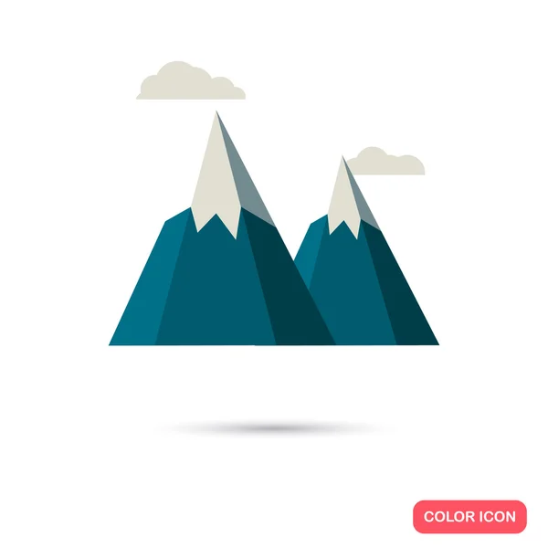 山颜色平面图标 — 图库矢量图片