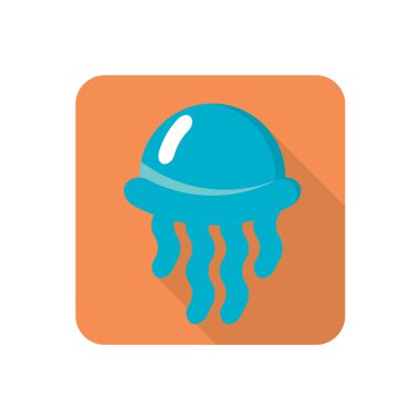 Denizanası renk düz simgesi