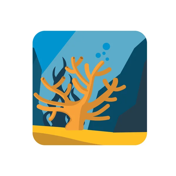 Korall färg flat ikonen — Stock vektor