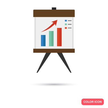 İş tanıtımı renk düz simgesi