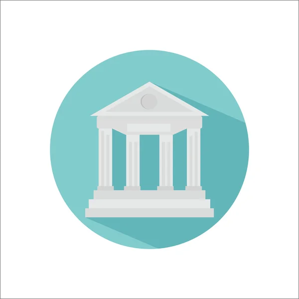 Banco cor plana ícone — Vetor de Stock