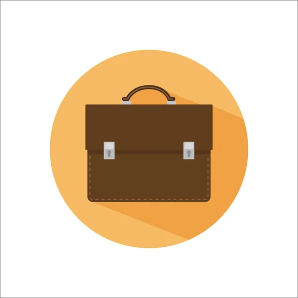 Obchodní kufřík barevná plochá ikona — Stockový vektor