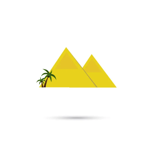 Illustration en couleur des pyramides égyptiennes — Image vectorielle