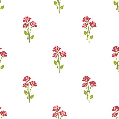 Renkli çizimi gül buketi