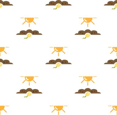 Tohum büyüyen renk illusstration