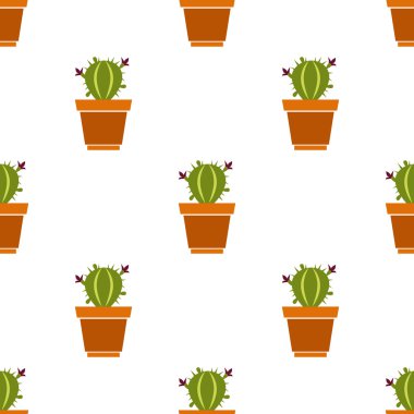 Kaktüs bir tencerede rengi çizimi
