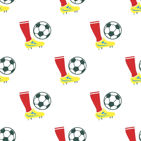 Illustration couleur du coup de pied de football — Image vectorielle