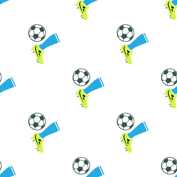 Illustration couleur du coup de pied de football — Image vectorielle