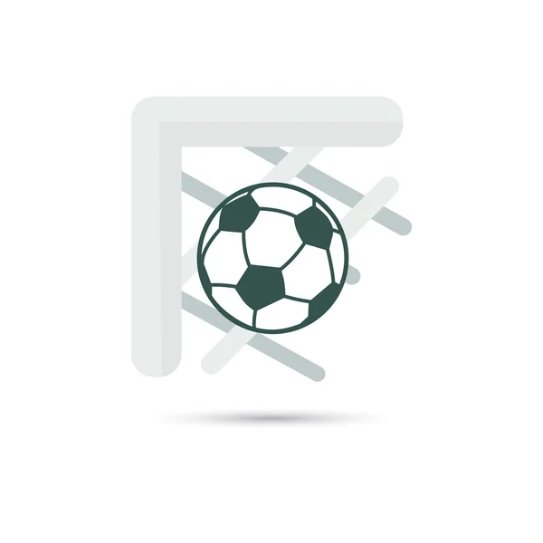 Kleur afbeelding van voetbal goal — Stockvector