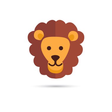 Renk sirk aslanı kafa simgesi