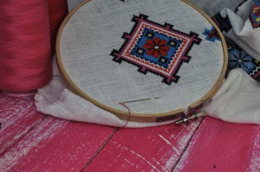 ürün bir geometrik desenli çapraz