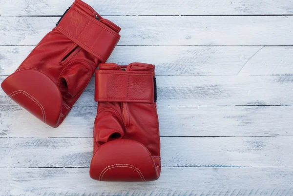 Červené Boxerské rukavice — Stock fotografie
