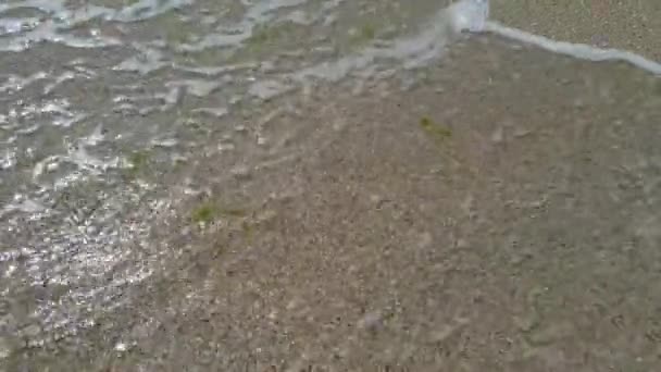 Vagues sur une plage de sable 