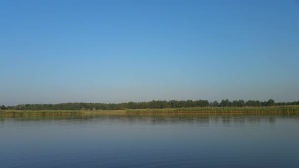 Panorama del lago por la mañana — Vídeos de Stock