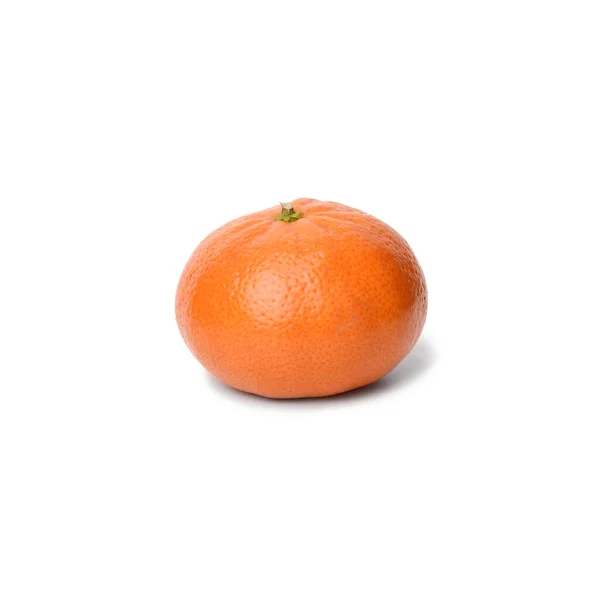 Mandarina Naranja Madura Aislada Sobre Fondo Blanco Cerca — Foto de Stock