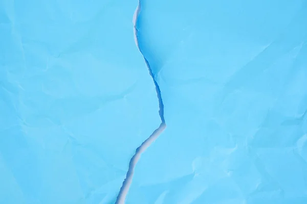 Azul Rasgado Crumpled Textura Papel Close — Fotografia de Stock