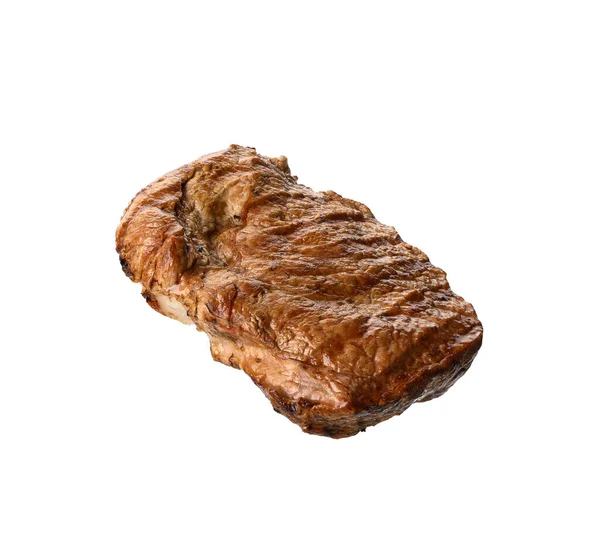 Гриль Кусок Мяса Говядины Продукты Питания Белом Фоне — стоковое фото