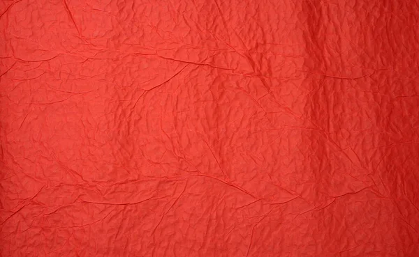 Hoja Arrugada Papel Rojo Pliegues Rasguños Lugar Inscripción Marco Completo —  Fotos de Stock