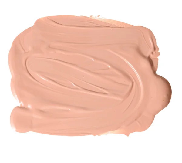 Swatch Beige Liquid Concealer Face Cream White Isolated Background Liquid — Stock Photo, Image