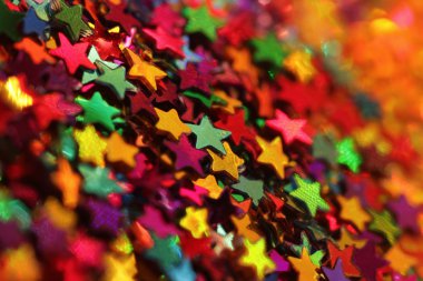 Dağınık parlak yıldız konfeti portre