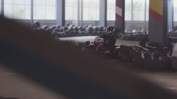ODESSA, UCRÂNIA - PTU 7, 2015: Karting racing on Karting Competition — Vídeo de Stock