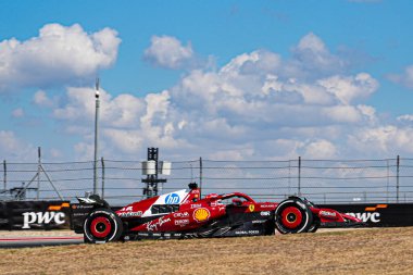  Charles Leclerc (MON) - Scuderia Ferrari - Ferrari SF-25 - Ferrari 17.10.2025, Circuit of The Americas, Austin, Formula 1 MSC Cruises United States Grand Prix 2025, Austin, TX