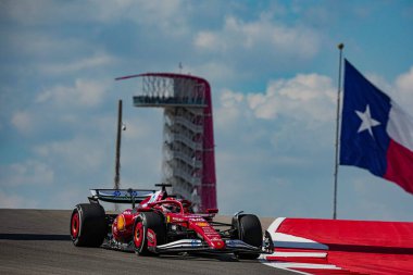  Charles Leclerc (MON) - Scuderia Ferrari - Ferrari SF-25 - Ferrari 17.10.2025, Circuit of The Americas, Austin, Formula 1 MSC Cruises United States Grand Prix 2025, Austin, TX