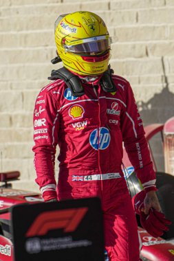  Lewis Hamilton (GBR) - Scuderia Ferrari - Ferrari SF-25 - Ferrari, Formula 1 MSC Cruises Birleşik Devletler Grand Prix 2025, Austin, TX, ABD, 16-19 Ekim 2025 tarihleri arasında. 2025 FIA Formula 1 Dünya Şampiyonasının 19. Raundu.