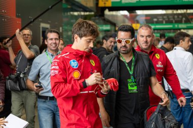  Charles Leclerc (MON) - Scuderia Ferrari - Ferrari SF-25 - Ferrari Formula 1 MSC Cruises Grande Premio de Sao Paulo 2025, Sao Paulo, Brasil, Autodromo Jose Carlos Pace 6-9 Kasım 2025 tarihleri arasında. Round 21 of 24 the 2025 FIA Formula 1 W