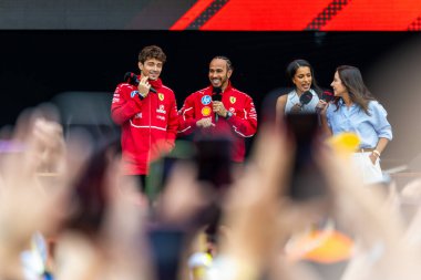 (L) Charles Leclerc (MON) - Scuderia Ferrari - Ferrari SF-25 - Ferrari (R) Lewis Hamilton (GBR) - Scuderia Ferrari - Ferrari SF-25 - Ferrari Formula 1 MSC Cruises Grande Premio de Sao Paulo 2025, Sao Paulo, Bra